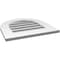 Ekena Millwork Round Top Surface Mount PVC Gable Vent: Functional, w/ 3-1/2"W x 1"P Standard Frame, 20"W x 20"H GVPRT20X2001SF - alternate 3